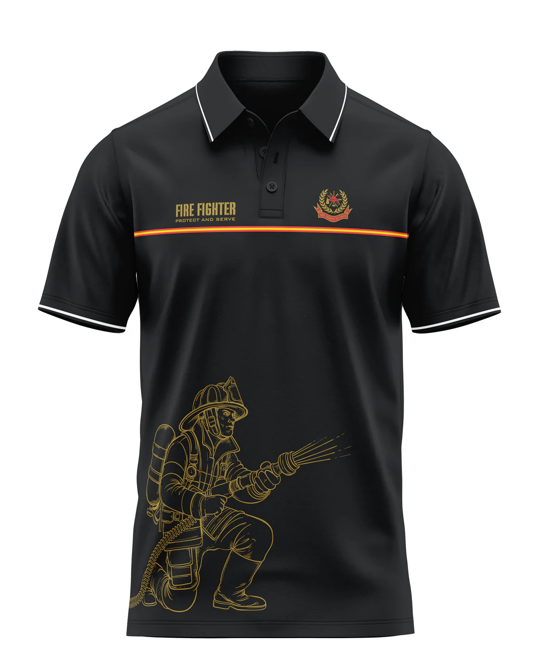 Fire Fighter Prime Polo T-Shirt - Image 2