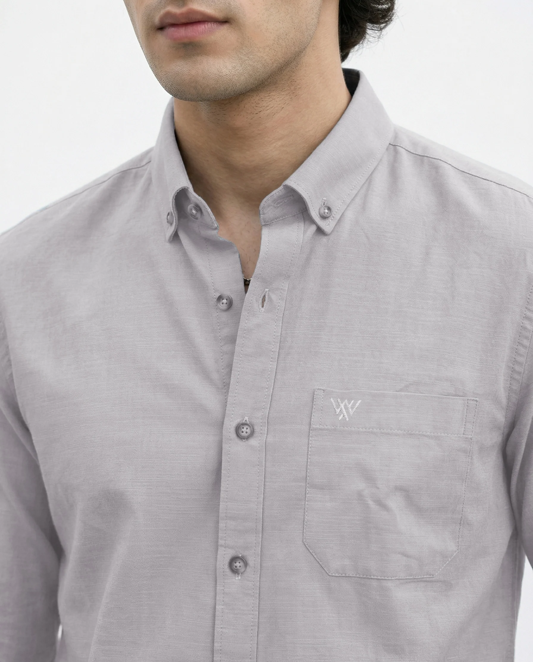 Full-Sleeve Breeze Linen Shirt in Greige - Image 2