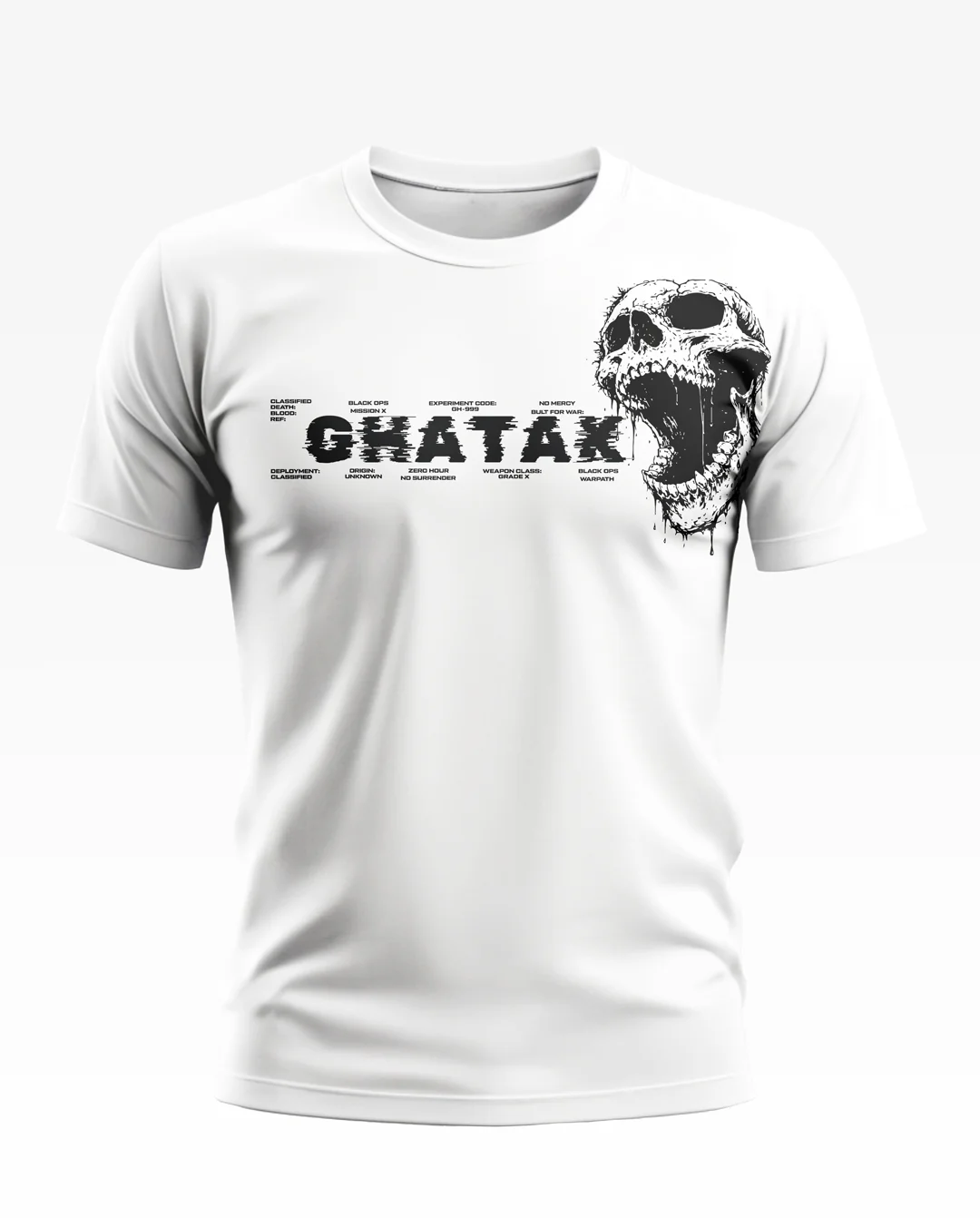 Ghatak Skull Details Soft Cotton T-shirt - Image 3