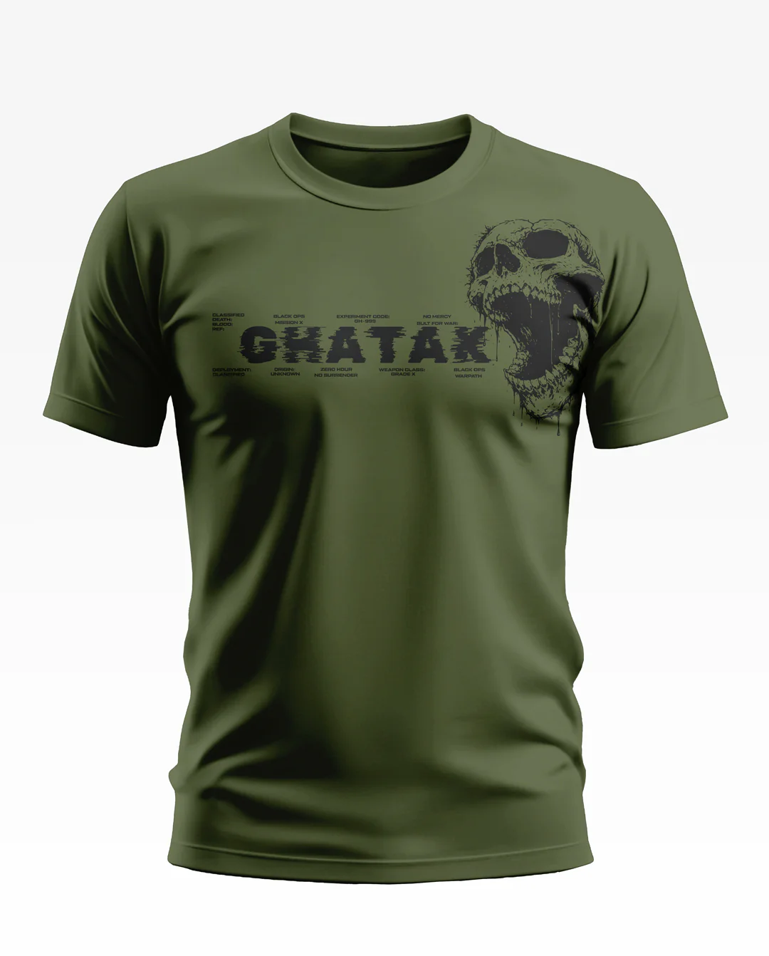 Ghatak Skull Details Soft Cotton T-shirt - Image 5