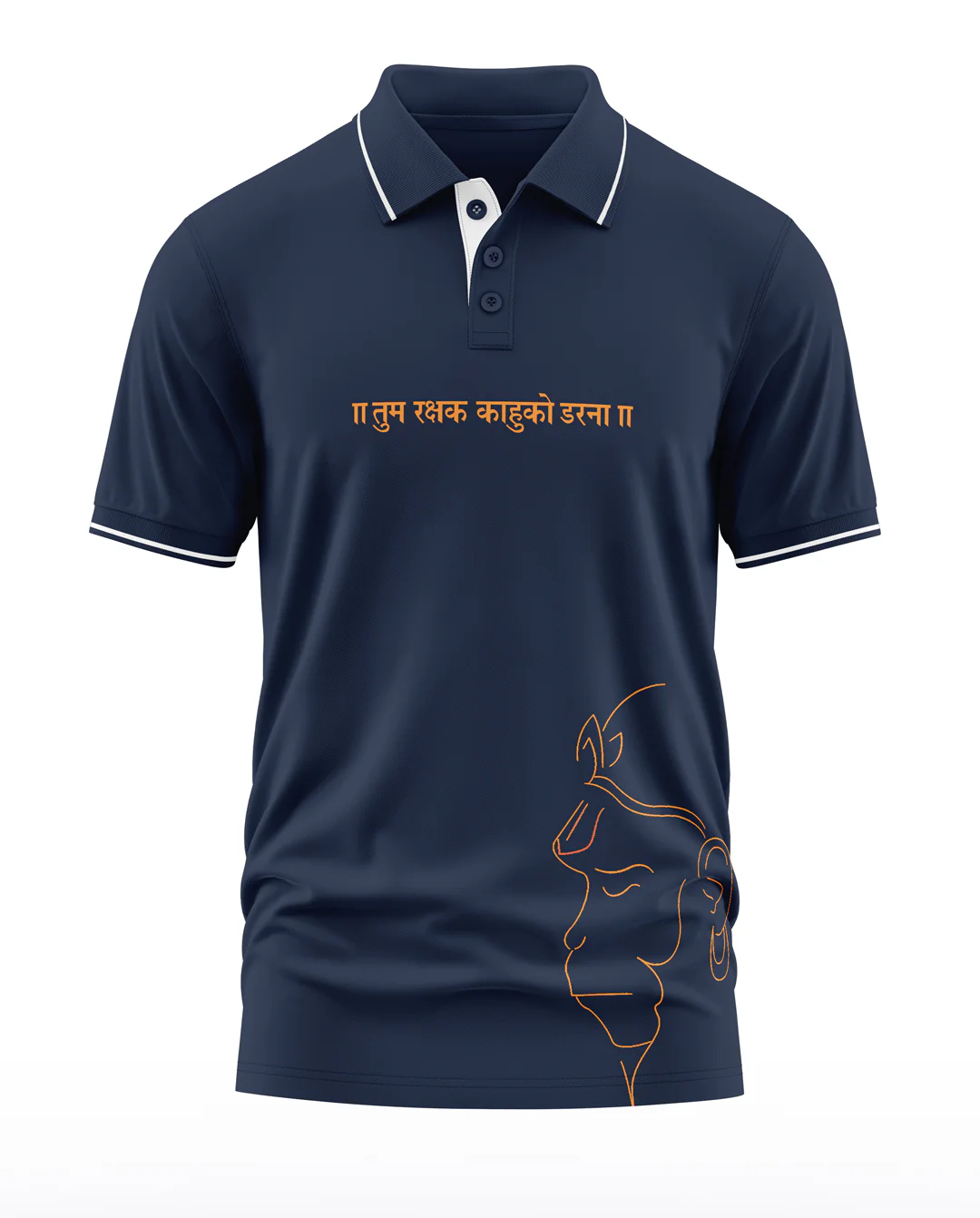 Hanuman Cotton Polo Collar T-Shirt - Image 3
