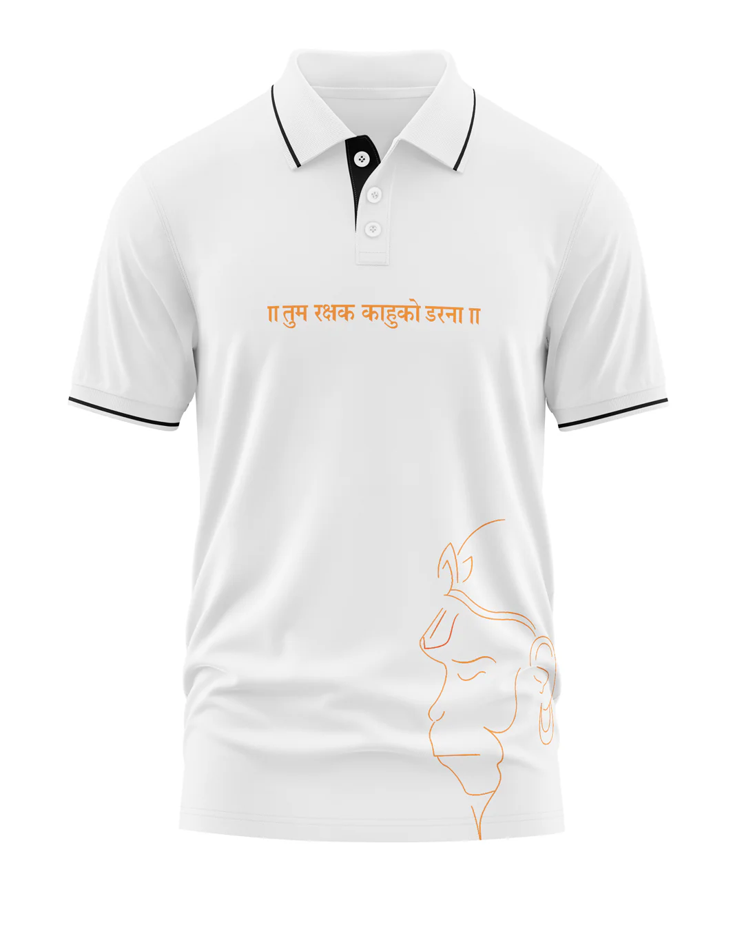 Hanuman Cotton Polo Collar T-Shirt - Image 4