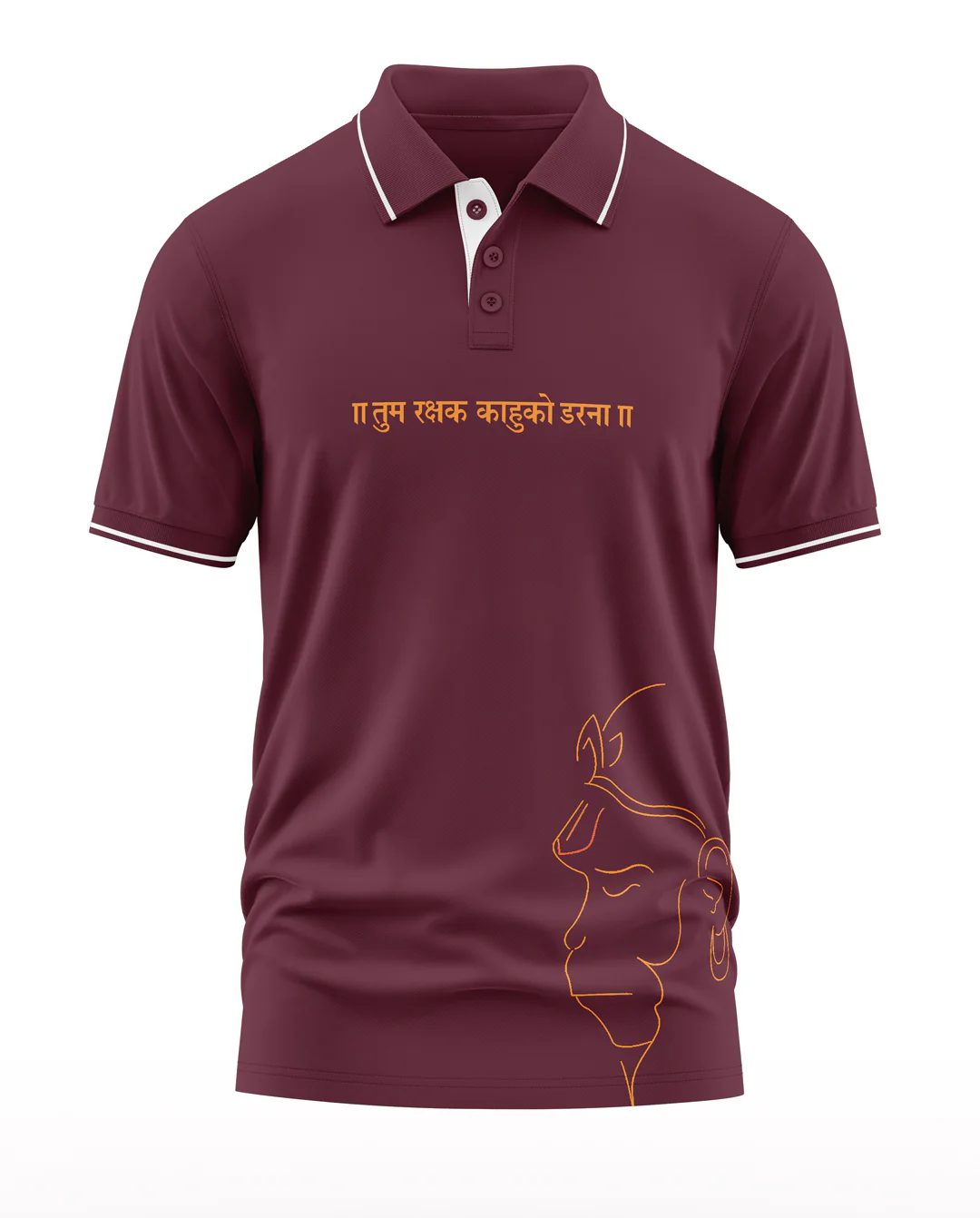 Hanuman Cotton Polo Collar T-Shirt - Image 5