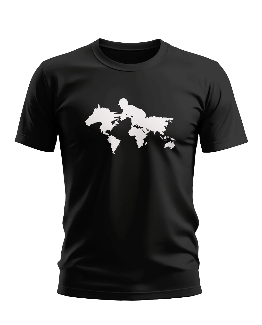 Horse World Map Soft Cotton T-shirt - Image 2