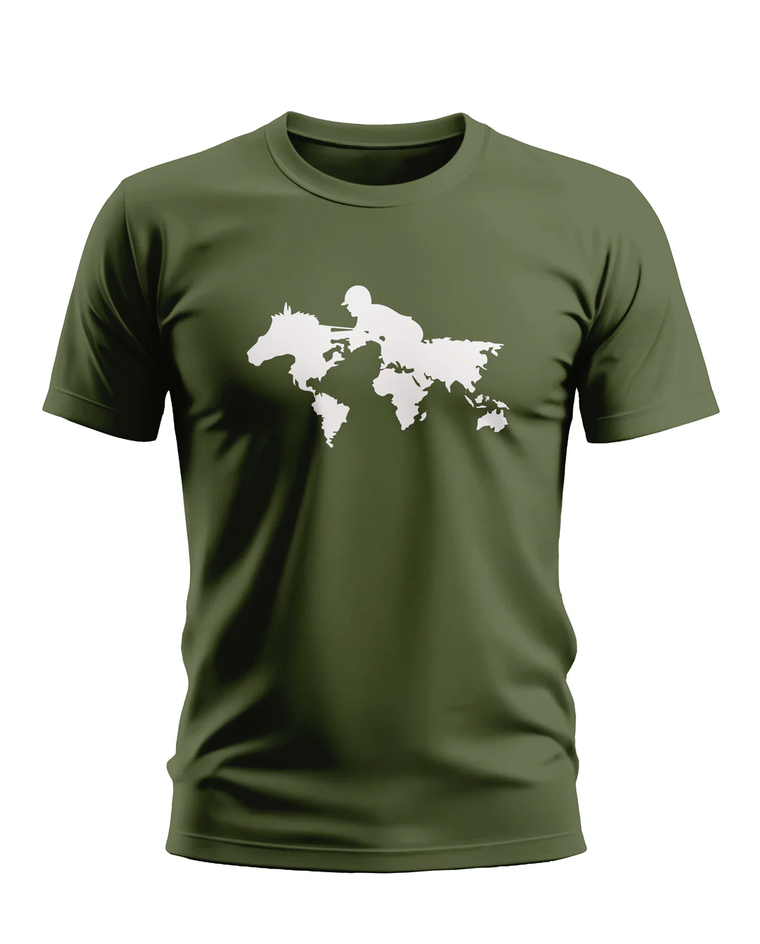 Horse World Map Soft Cotton T-shirt - Image 4