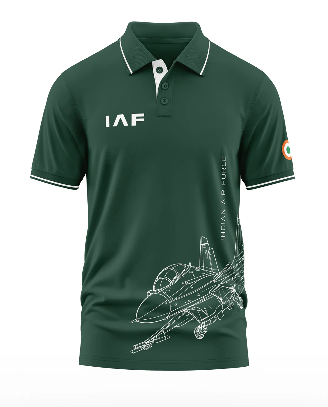 IAF Fighter Jet Polo Collar T-Shirt - Image 2