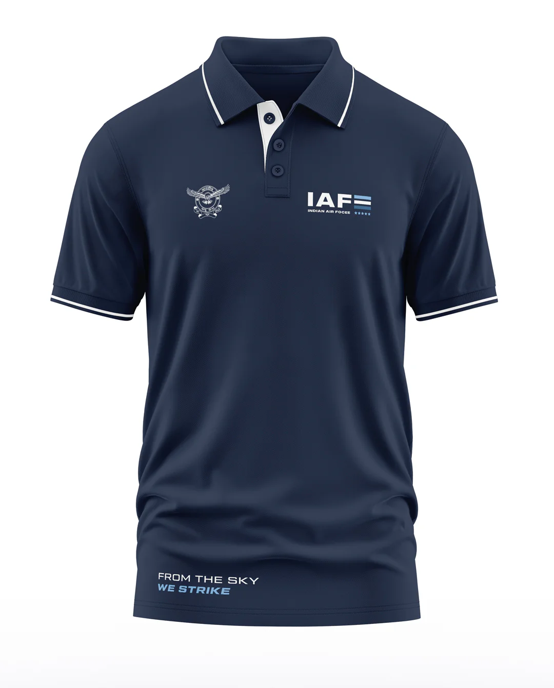 IAF From The Sky Polo Collar T-Shirt - Image 4