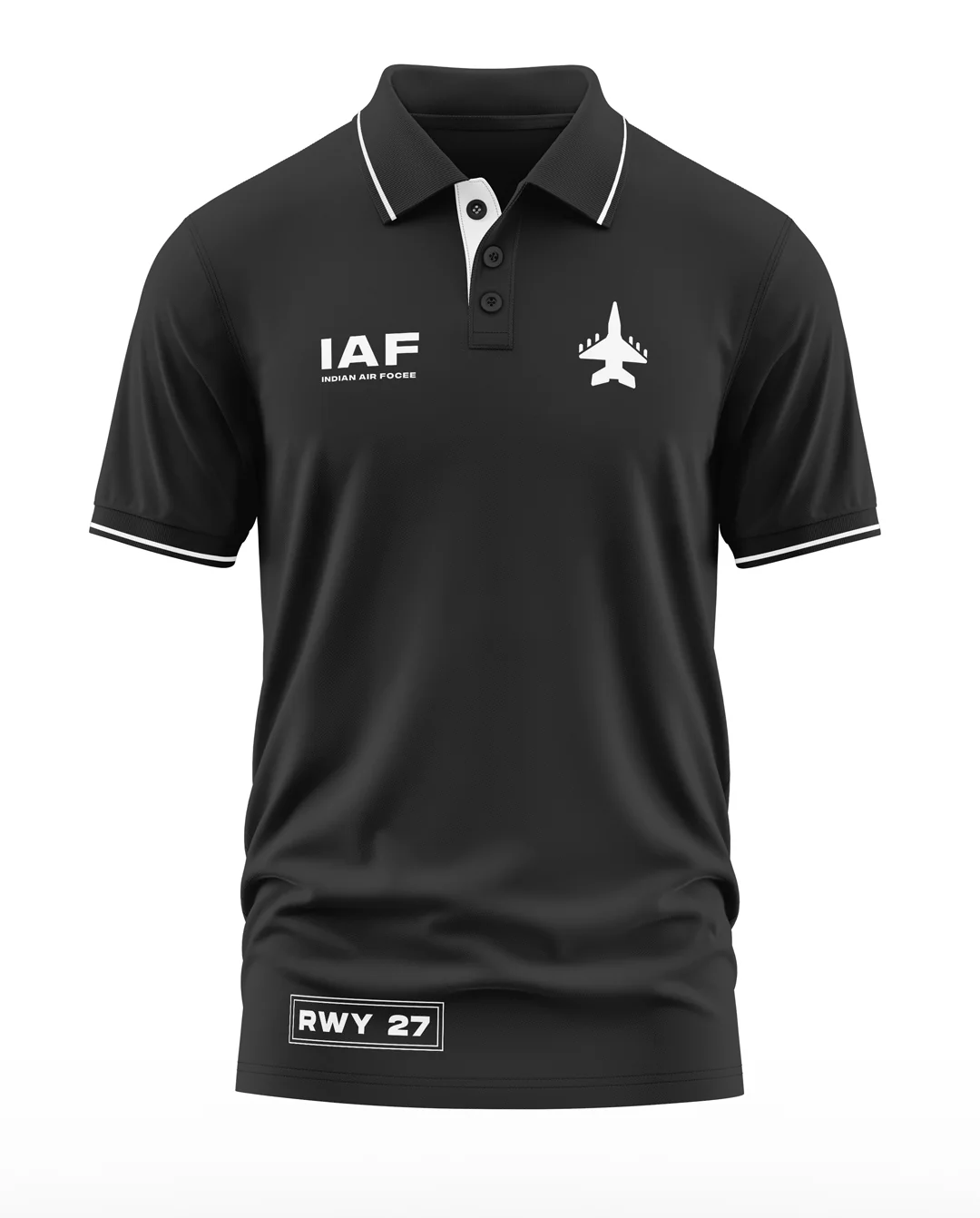 IAF RWY 27 Polo Collar T-Shirt - Image 2