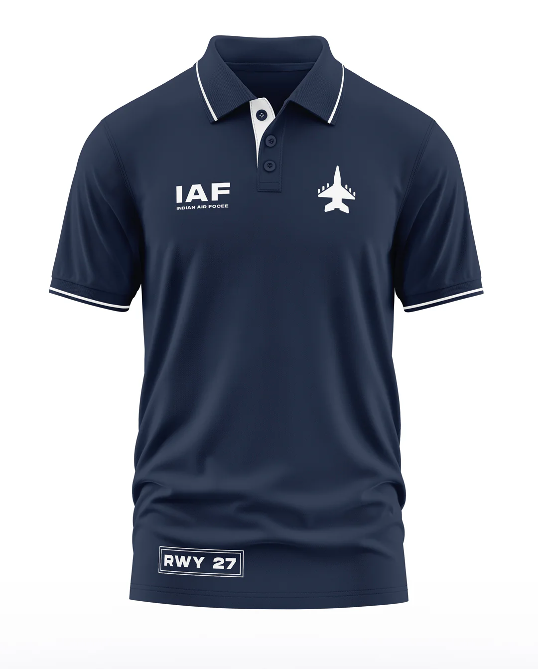 IAF RWY 27 Polo Collar T-Shirt - Image 4