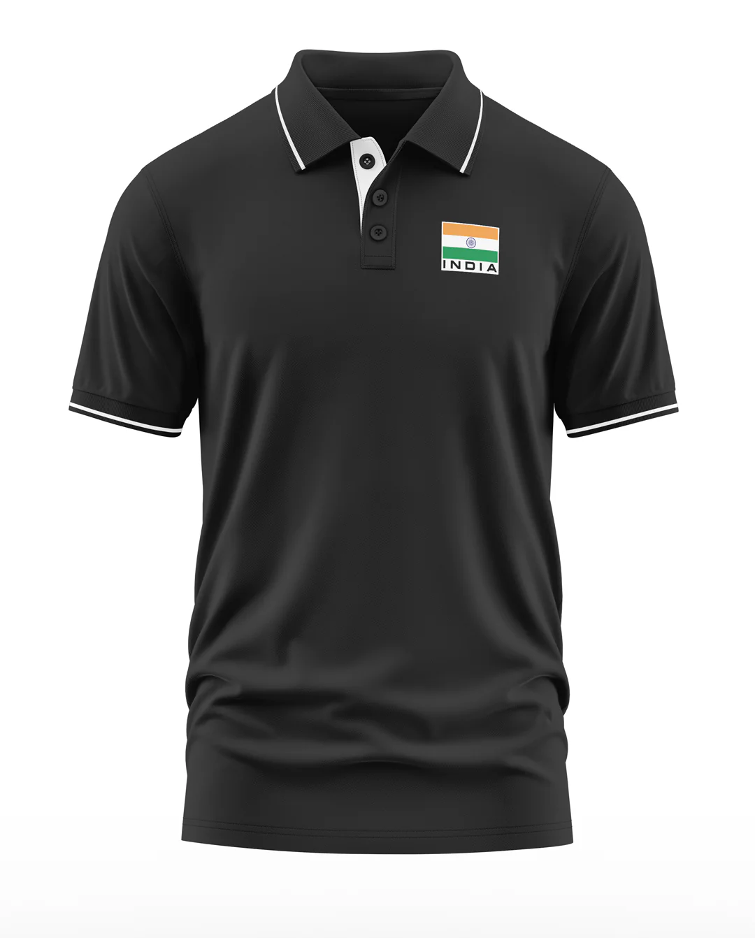 India Flag Polo Collar T-Shirt - Image 2