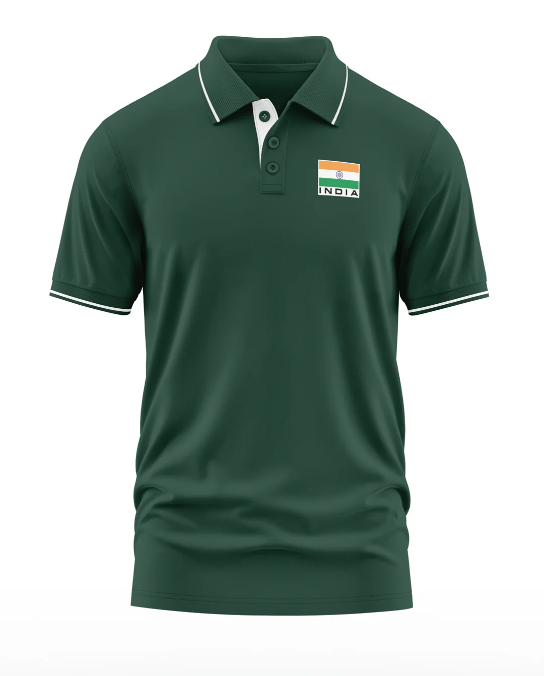 India Flag Polo Collar T-Shirt - Image 3