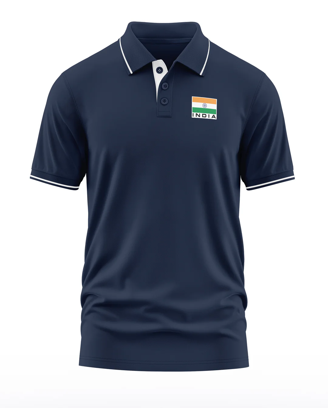 India Flag Polo Collar T-Shirt - Image 4