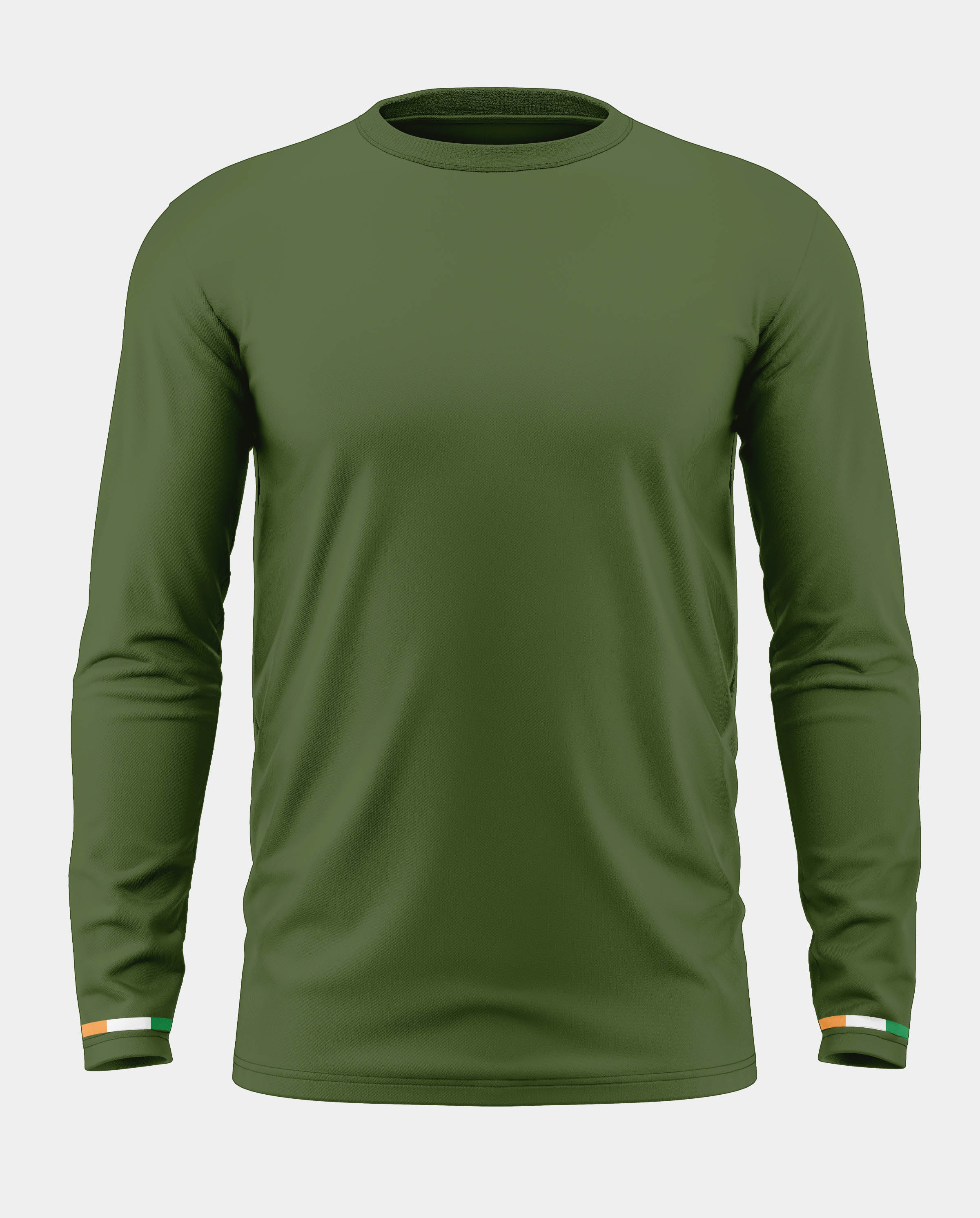 Indian Flag Stripe Cotton Full Sleeve T-shirt