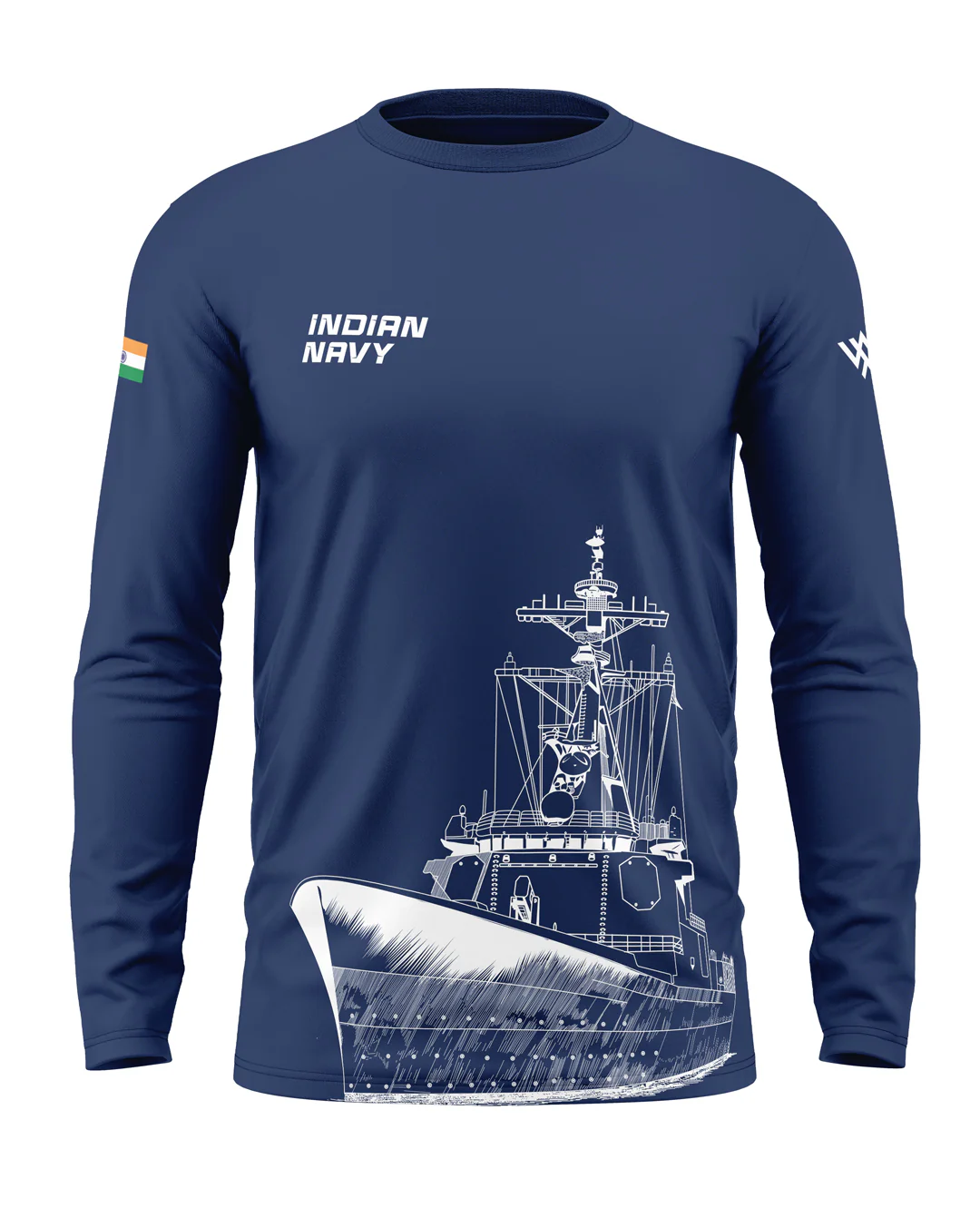 Indian Navy Cotton Full Sleeve T-shirt - Image 4