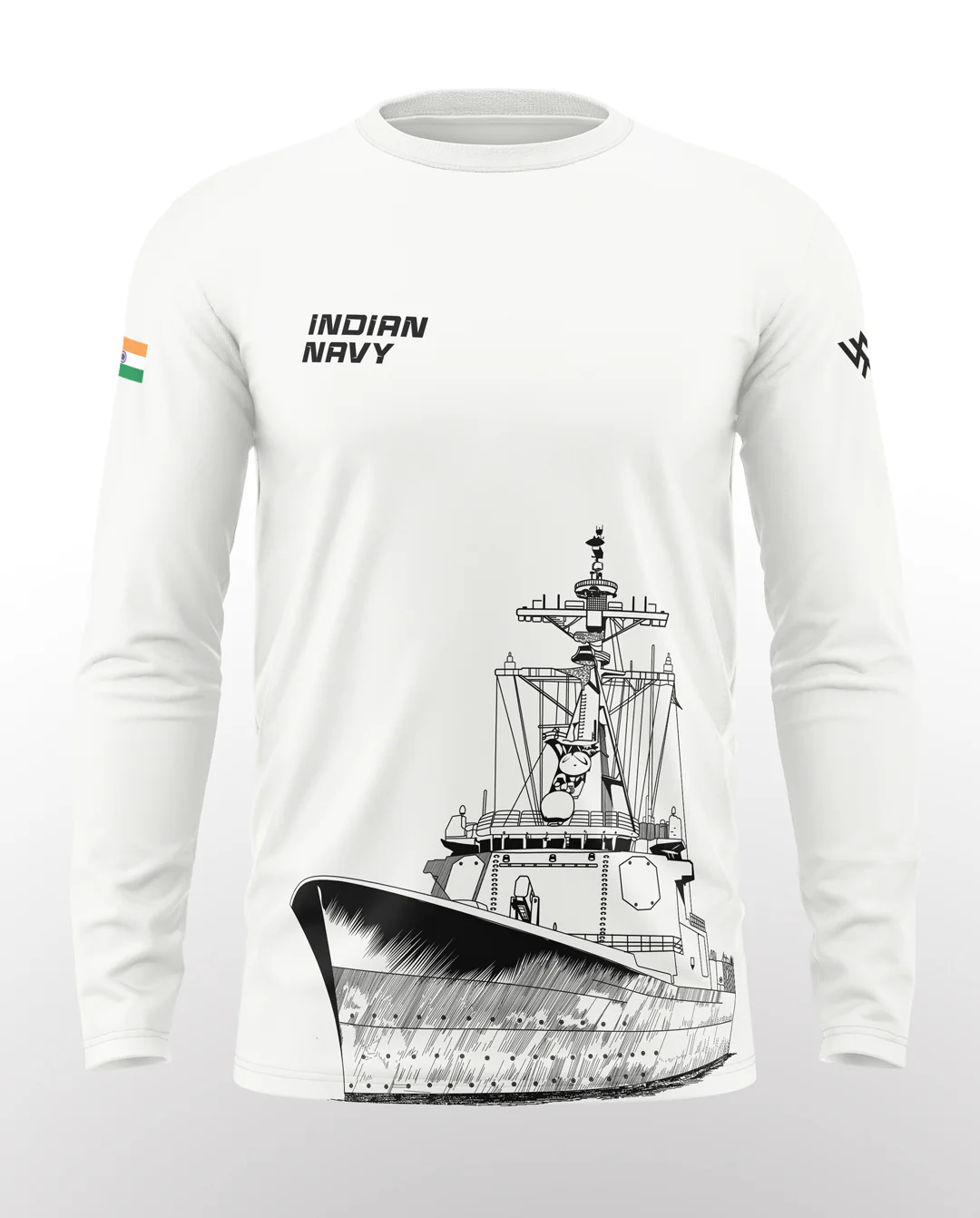 Indian Navy Cotton Full Sleeve T-shirt - Image 6