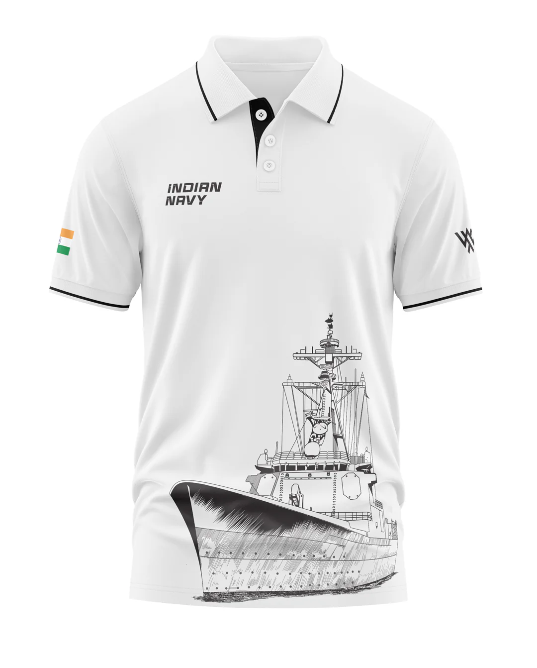 Indian Navy Polo Collar T-Shirt