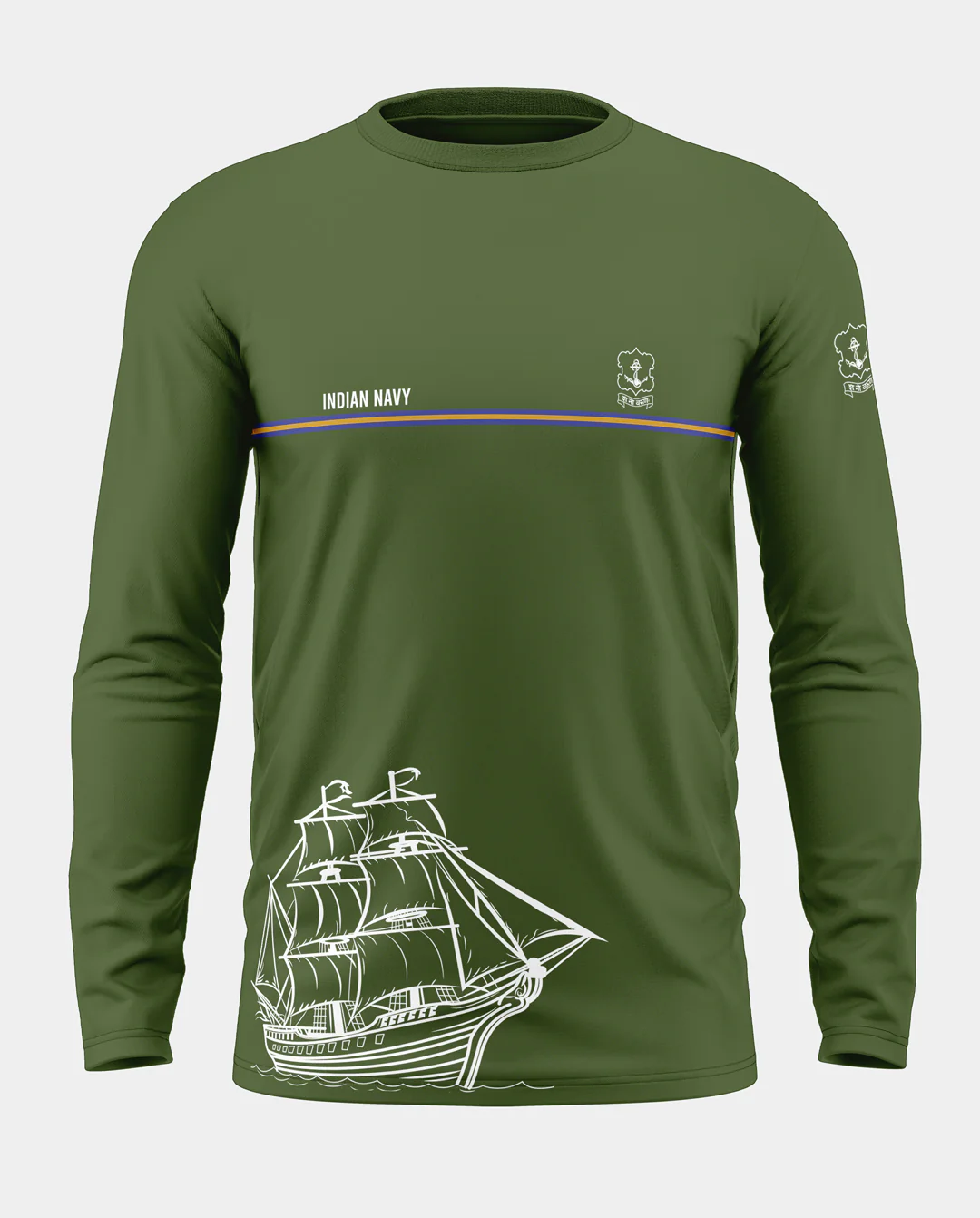 Indian Navy Pride Cotton Full Sleeve T-shirt - Image 4