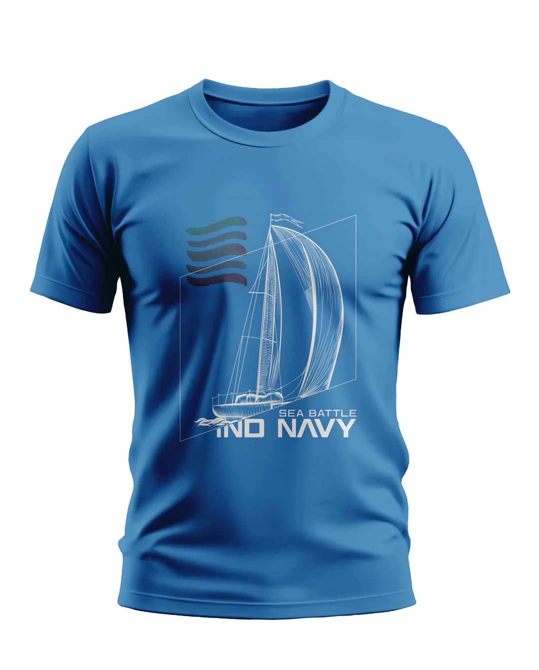 Indian Navy Sea Battle Soft Cotton T-shirt - Image 3
