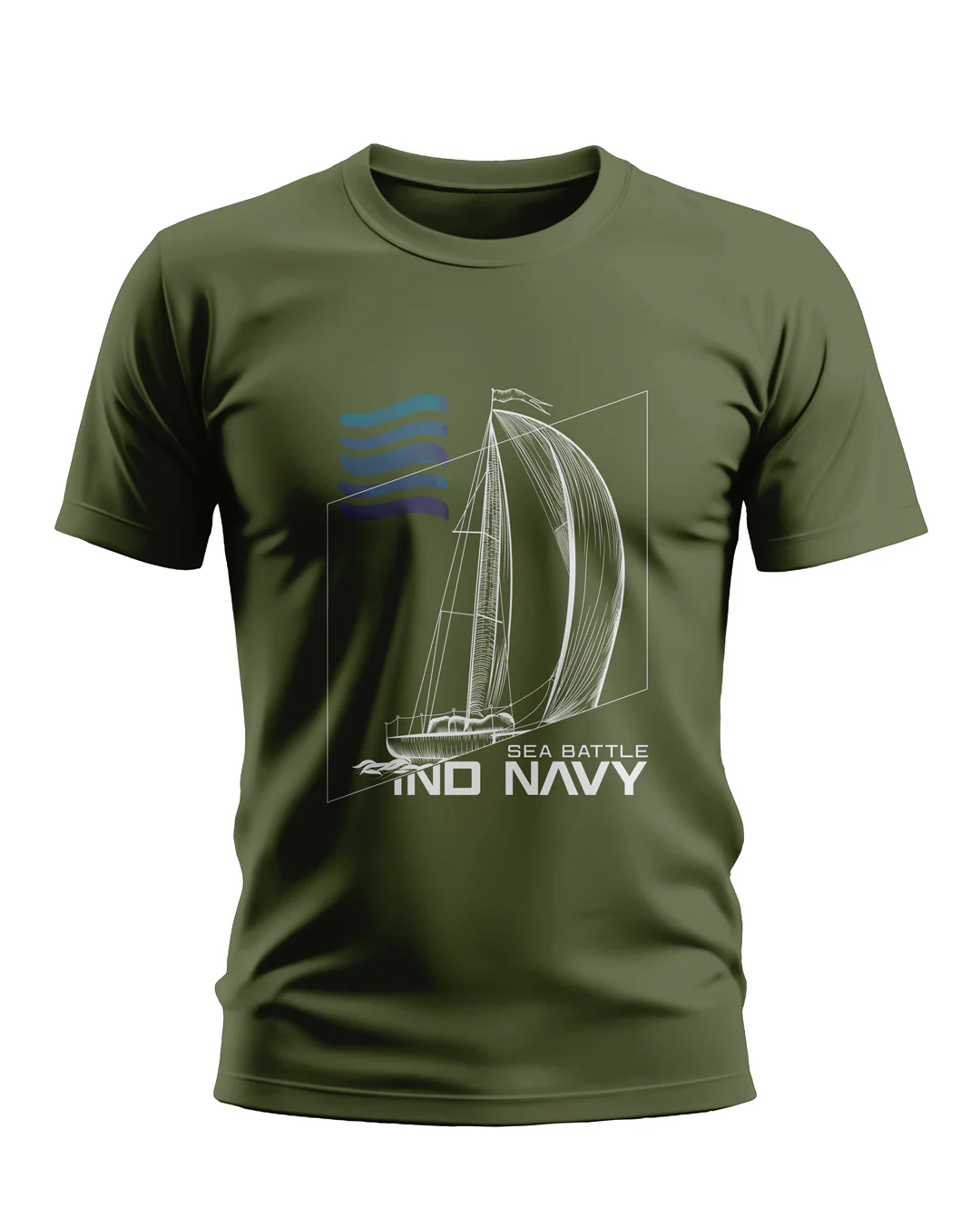 Indian Navy Sea Battle Soft Cotton T-shirt - Image 4
