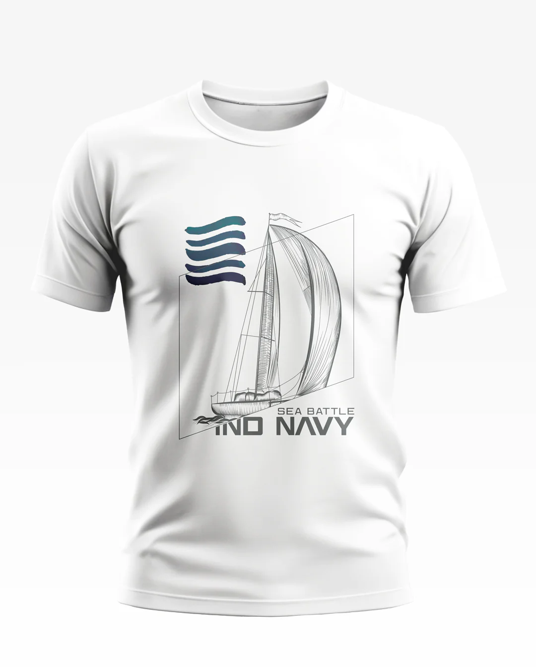 Indian Navy Sea Battle Soft Cotton T-shirt - Image 5