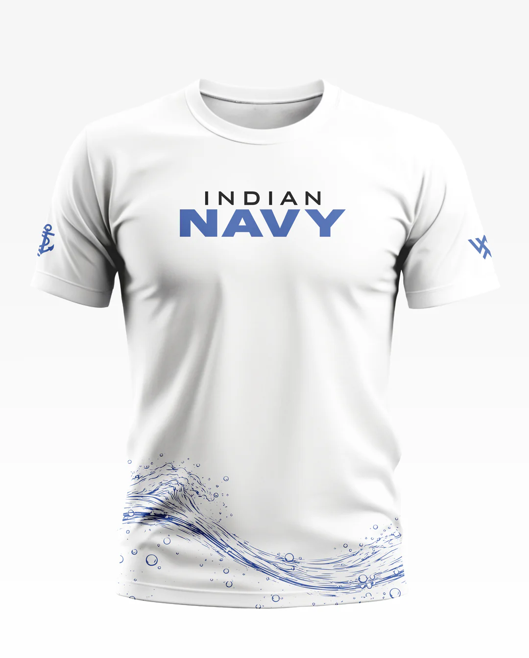 Indian Navy Sea Wave Soft Cotton T-shirt - Image 3