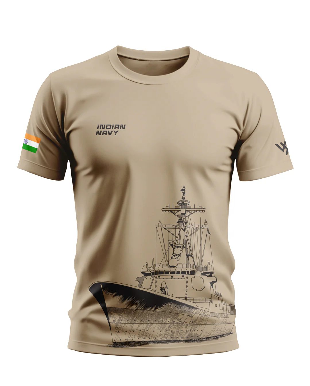 Indian Navy Style Soft Cotton T-shirt - Image 8