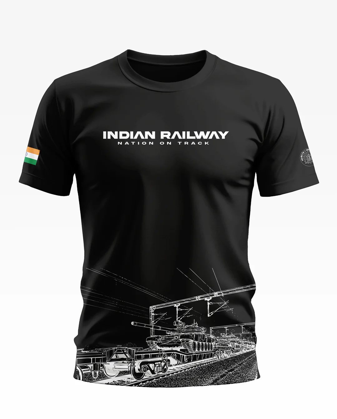 Indian Railway Nation On Track Soft Cotton T-shirt - Image 2