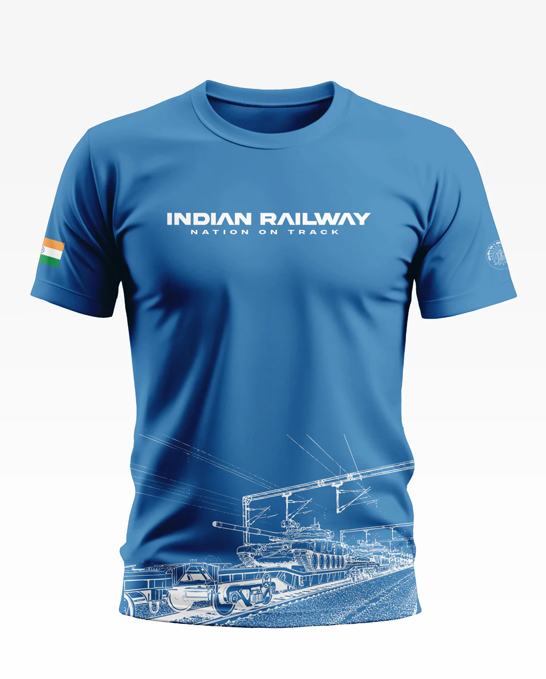 Indian Railway Nation On Track Soft Cotton T-shirt - Image 3