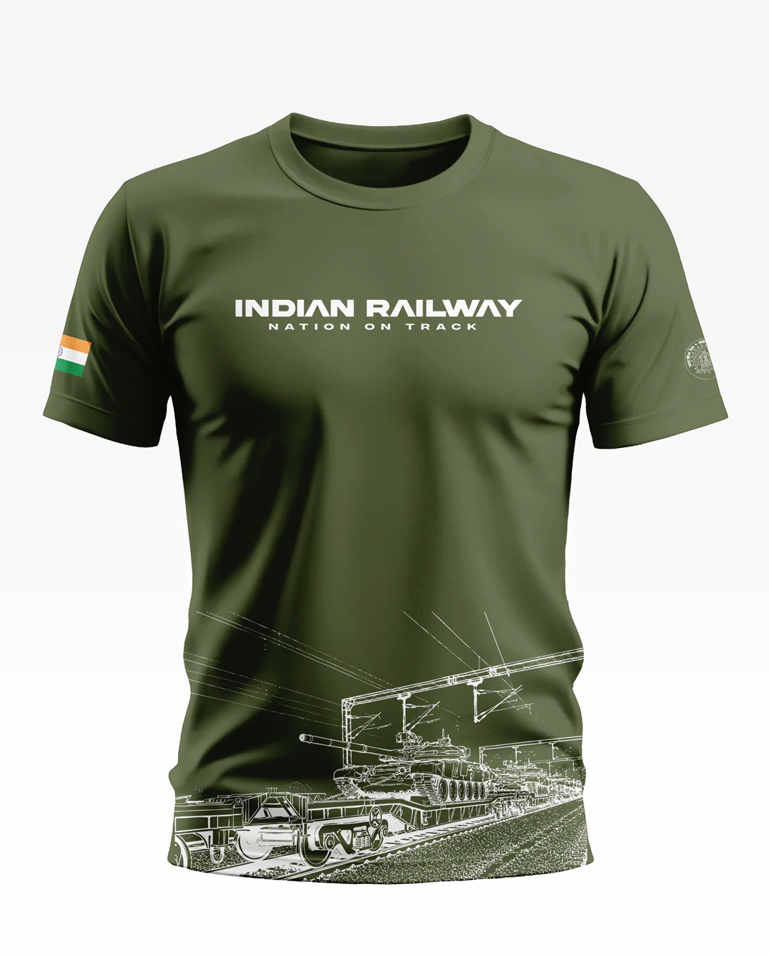 Indian Railway Nation On Track Soft Cotton T-shirt - Image 4