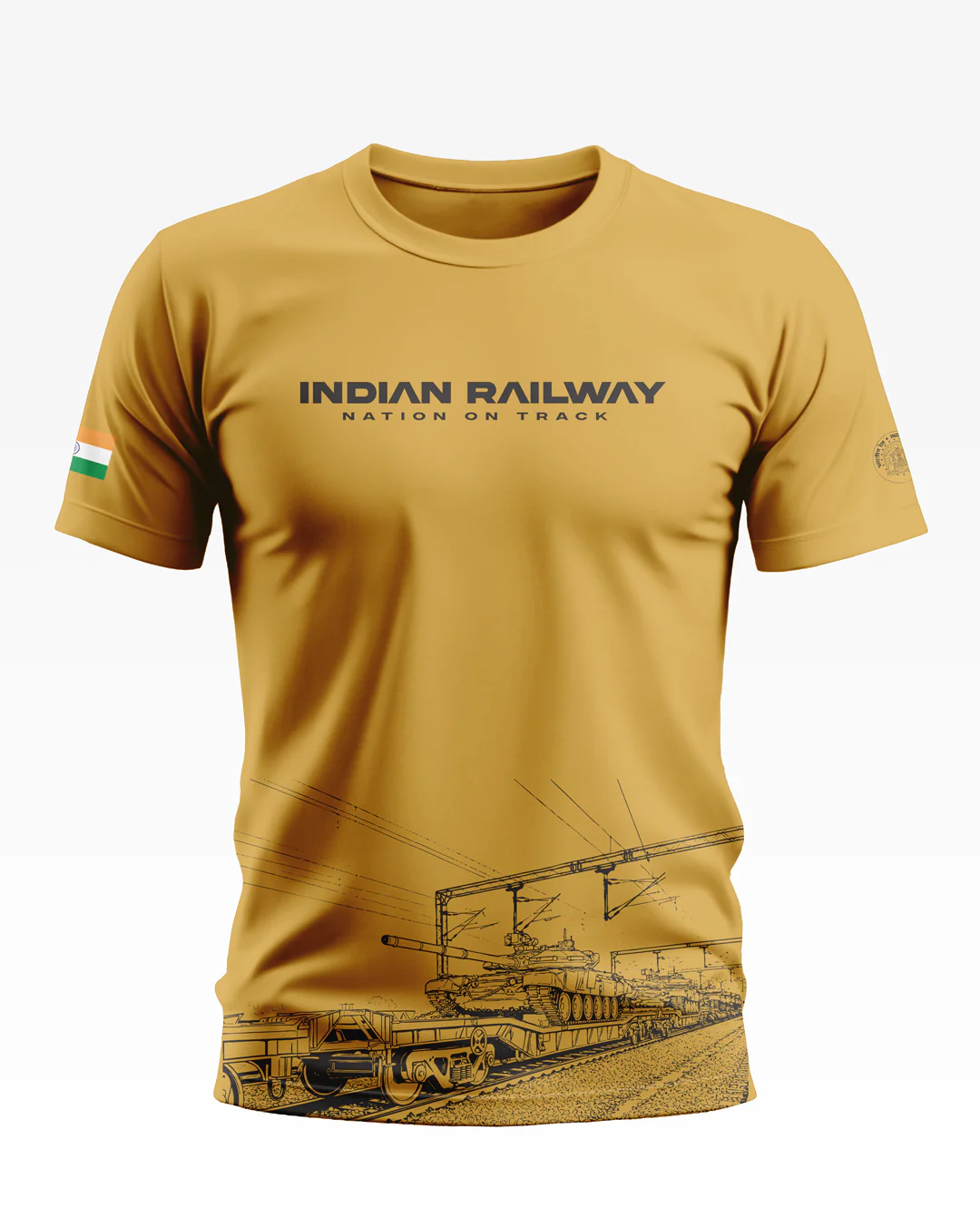 Indian Railway Nation On Track Soft Cotton T-shirt - Image 6