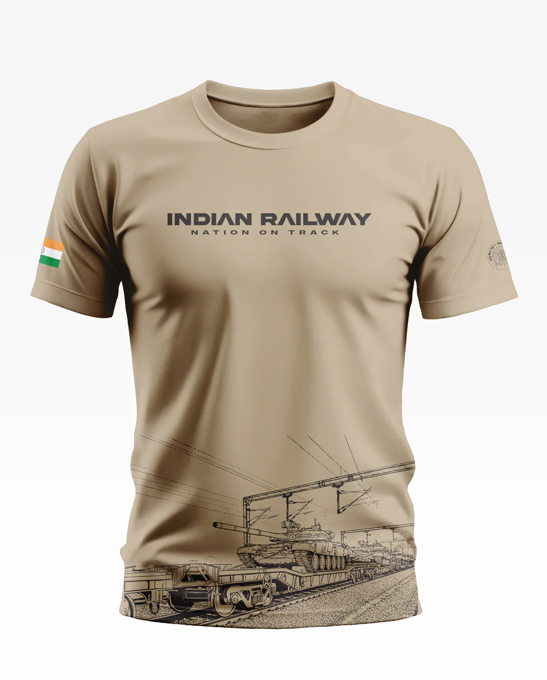 Indian Railway Nation On Track Soft Cotton T-shirt - Image 7