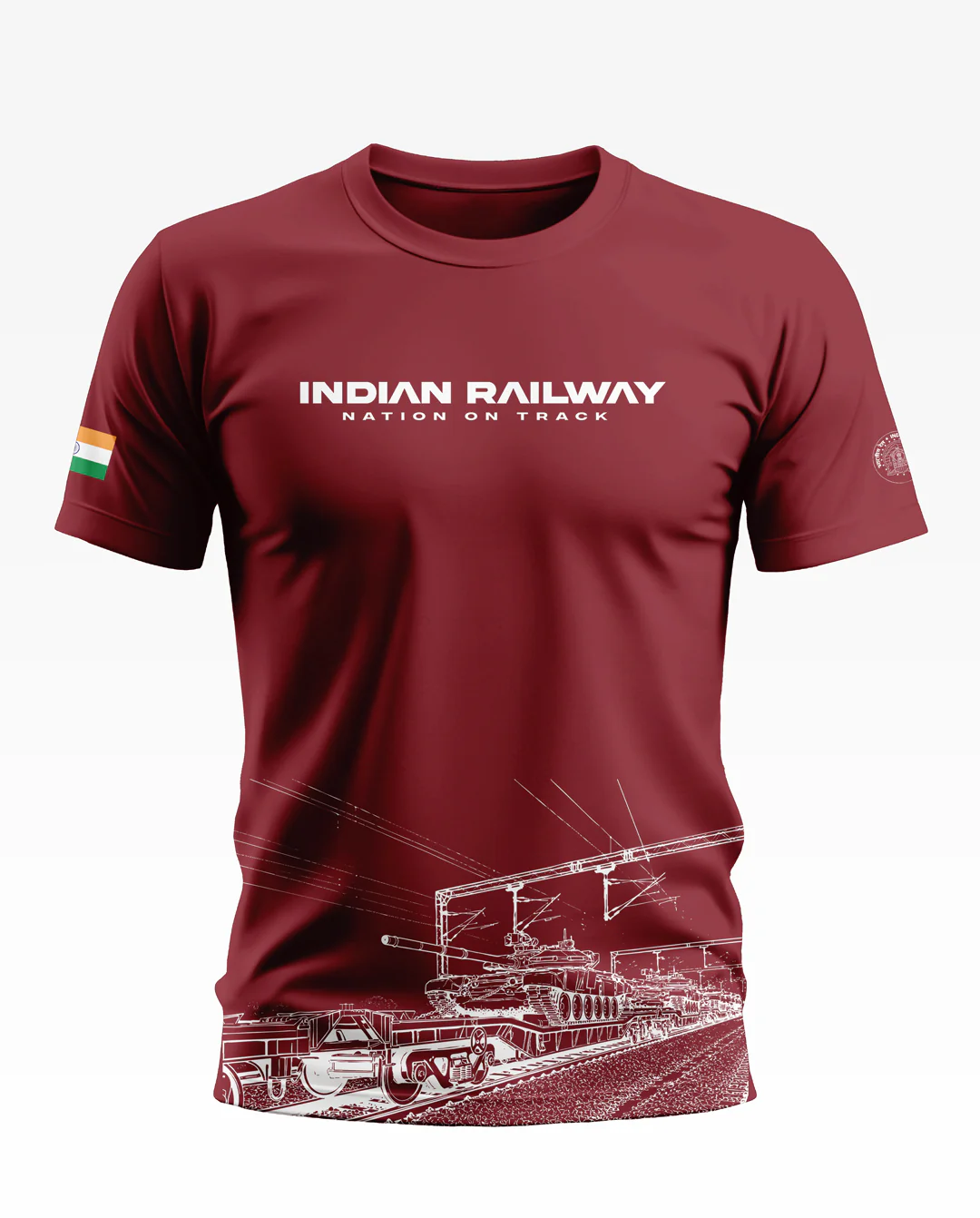 Indian Railway Nation On Track Soft Cotton T-shirt - Image 8