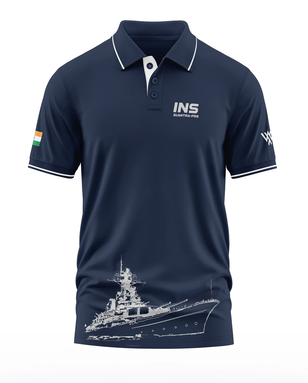 INS Sumitra-P59 Polo Collar T-Shirt - Image 3