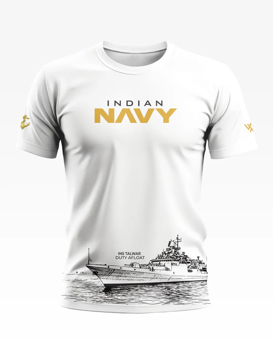 INS Talwar Duty Afloat Soft Cotton T-shirt - Image 5