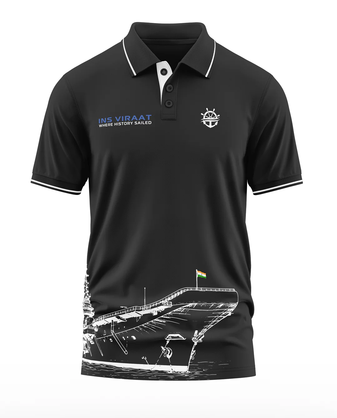 INS Viraat Polo Collar T-Shirt - Image 2