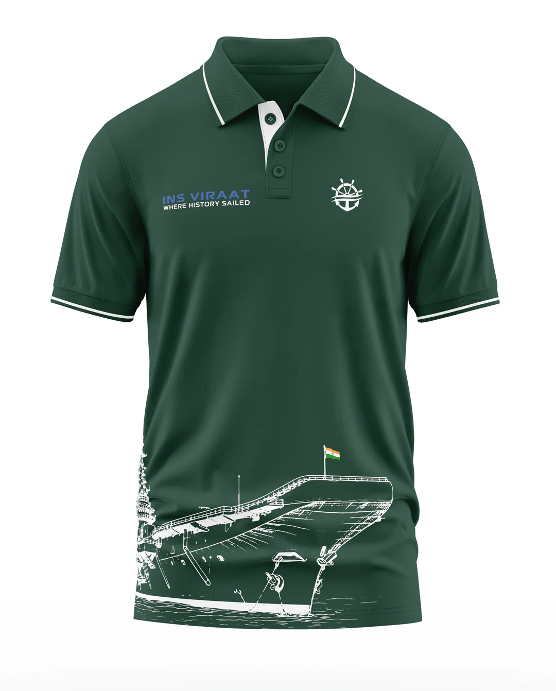 INS Viraat Polo Collar T-Shirt - Image 3