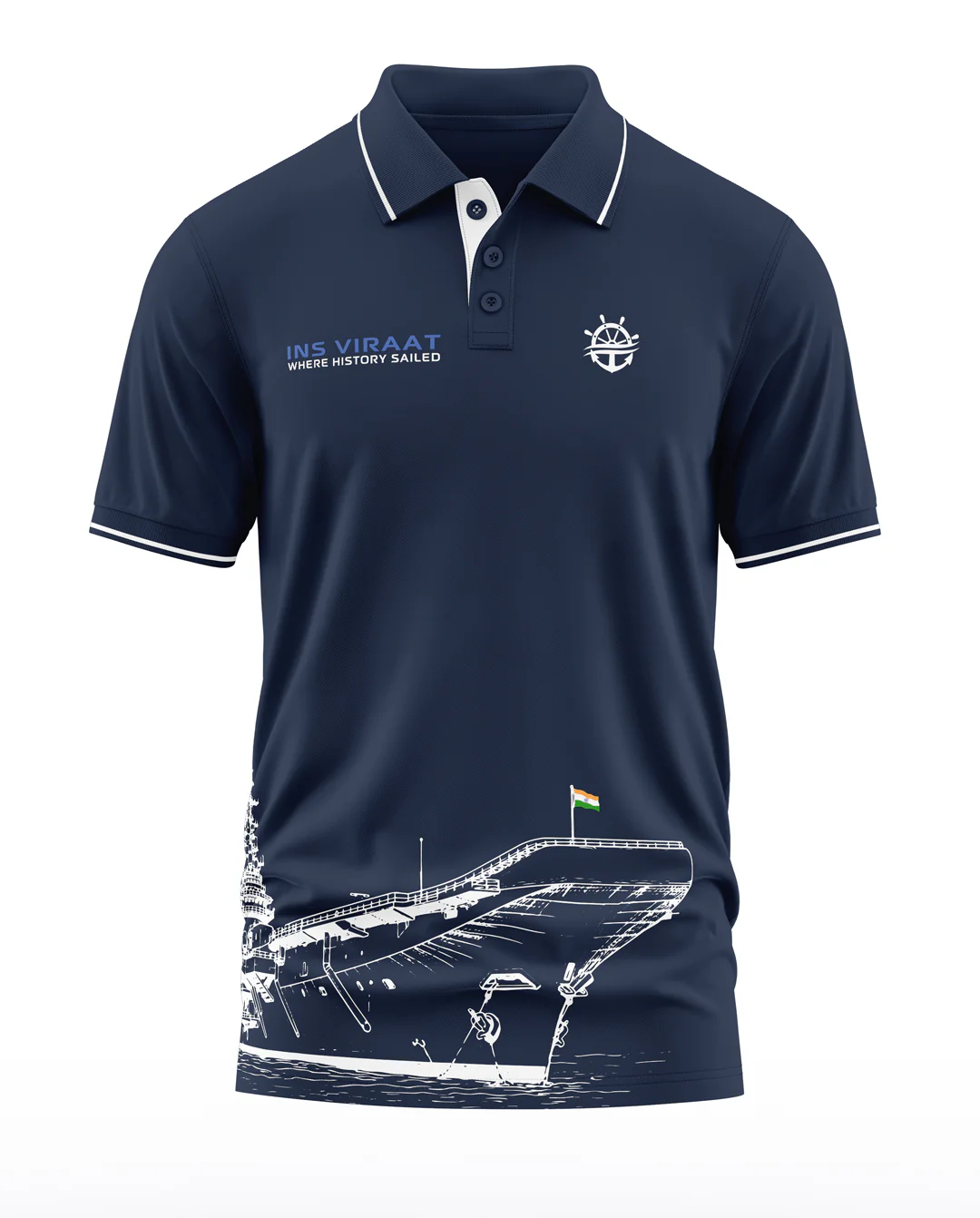 INS Viraat Polo Collar T-Shirt - Image 4