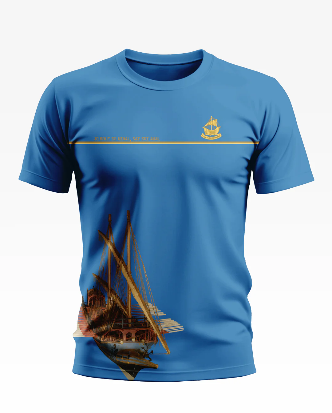 Jo Bole So Nihal, Sat Sri Akal Soft Cotton T-shirt - Image 2