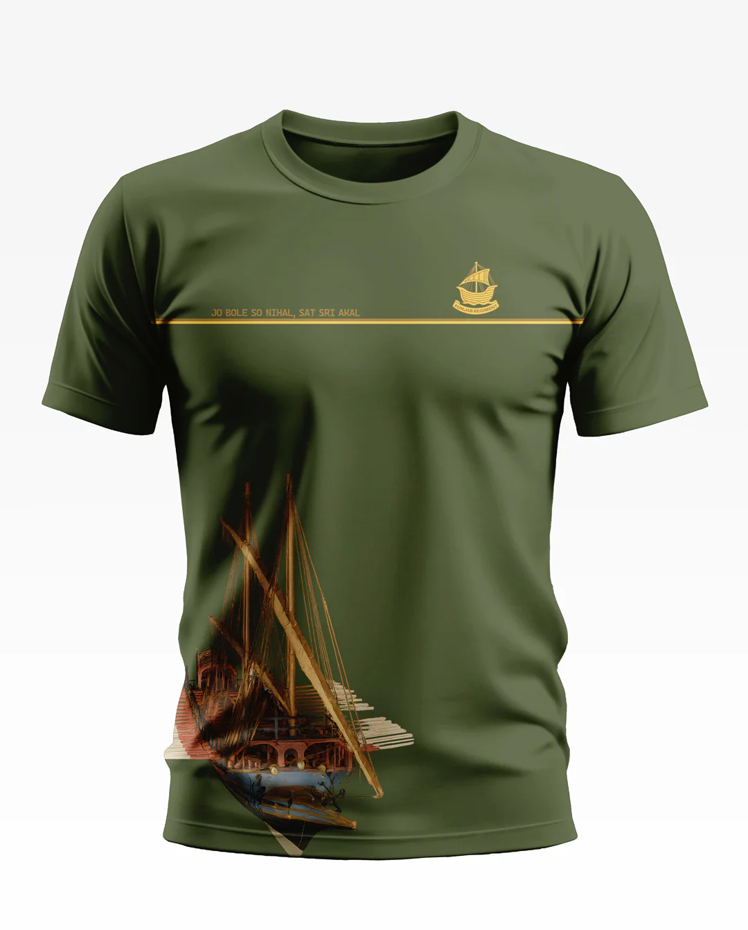 Jo Bole So Nihal, Sat Sri Akal Soft Cotton T-shirt - Image 3