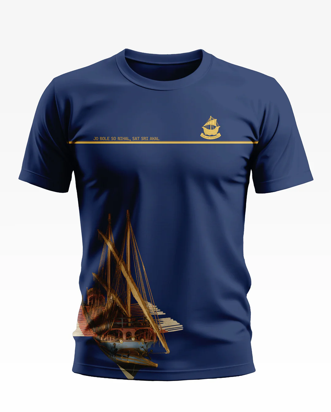 Jo Bole So Nihal, Sat Sri Akal Soft Cotton T-shirt - Image 4