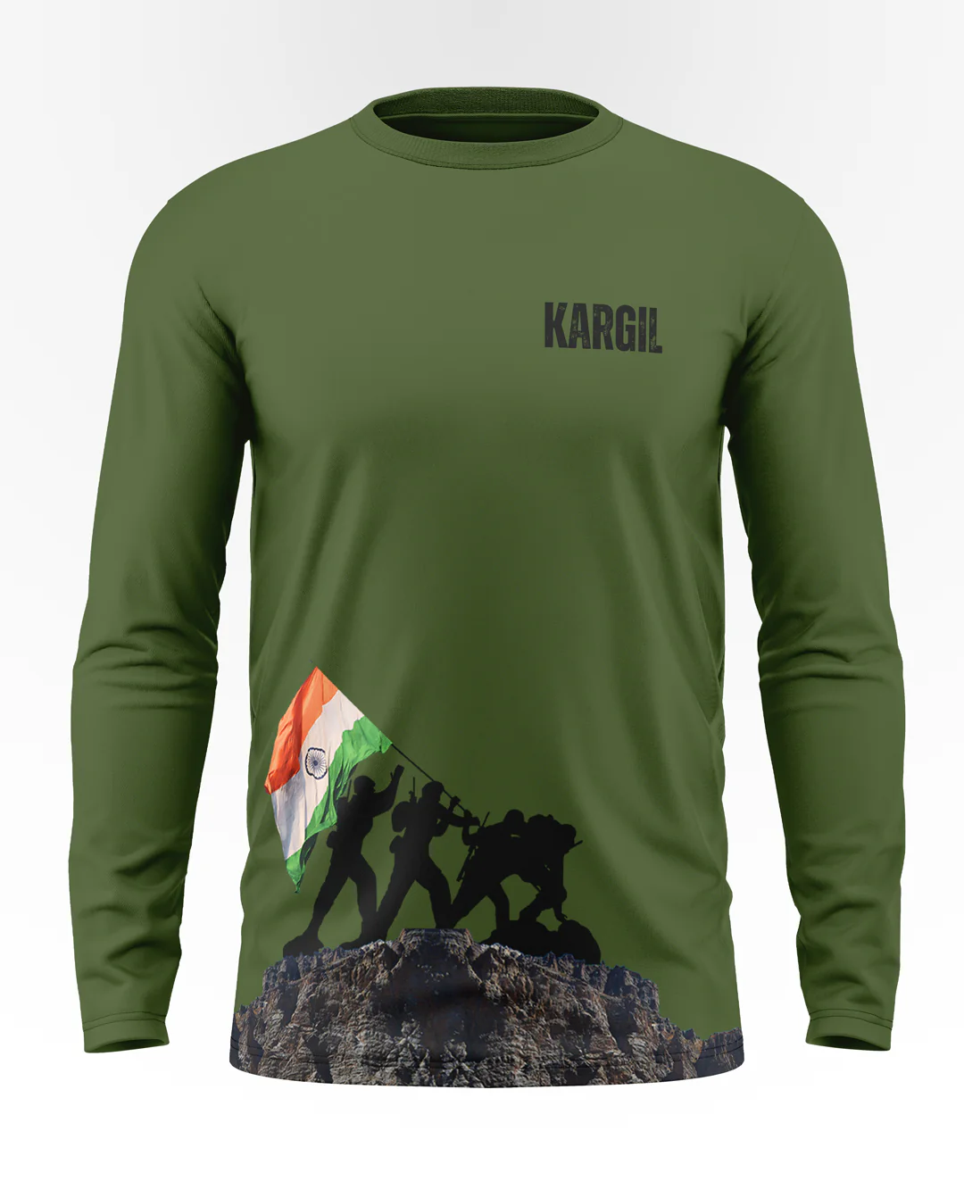 Kargil hill Cotton Full Sleeve T-shirt - Image 3