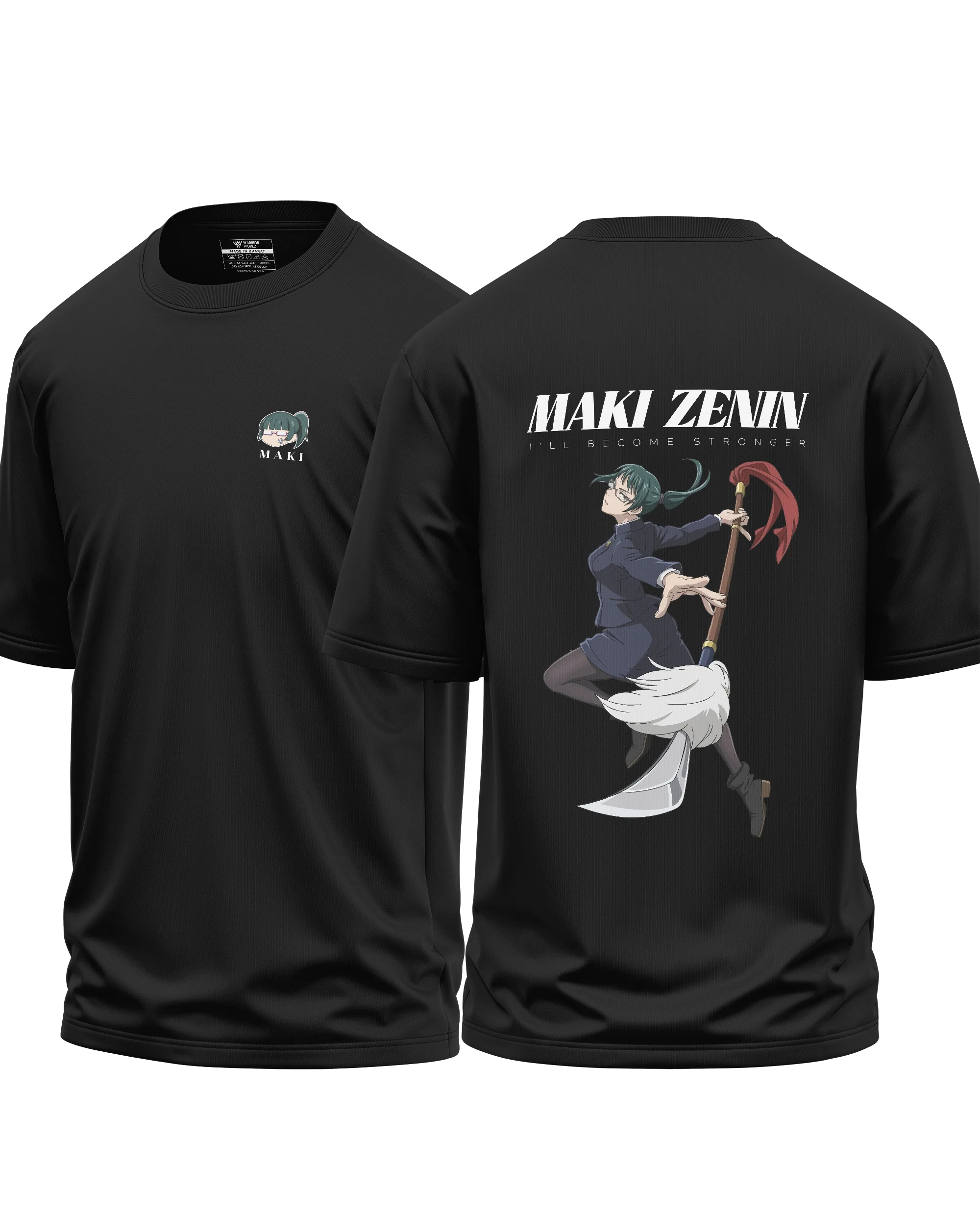 Maki Zenin Become Stonger Cotton Oversized T-shirt - Image 4