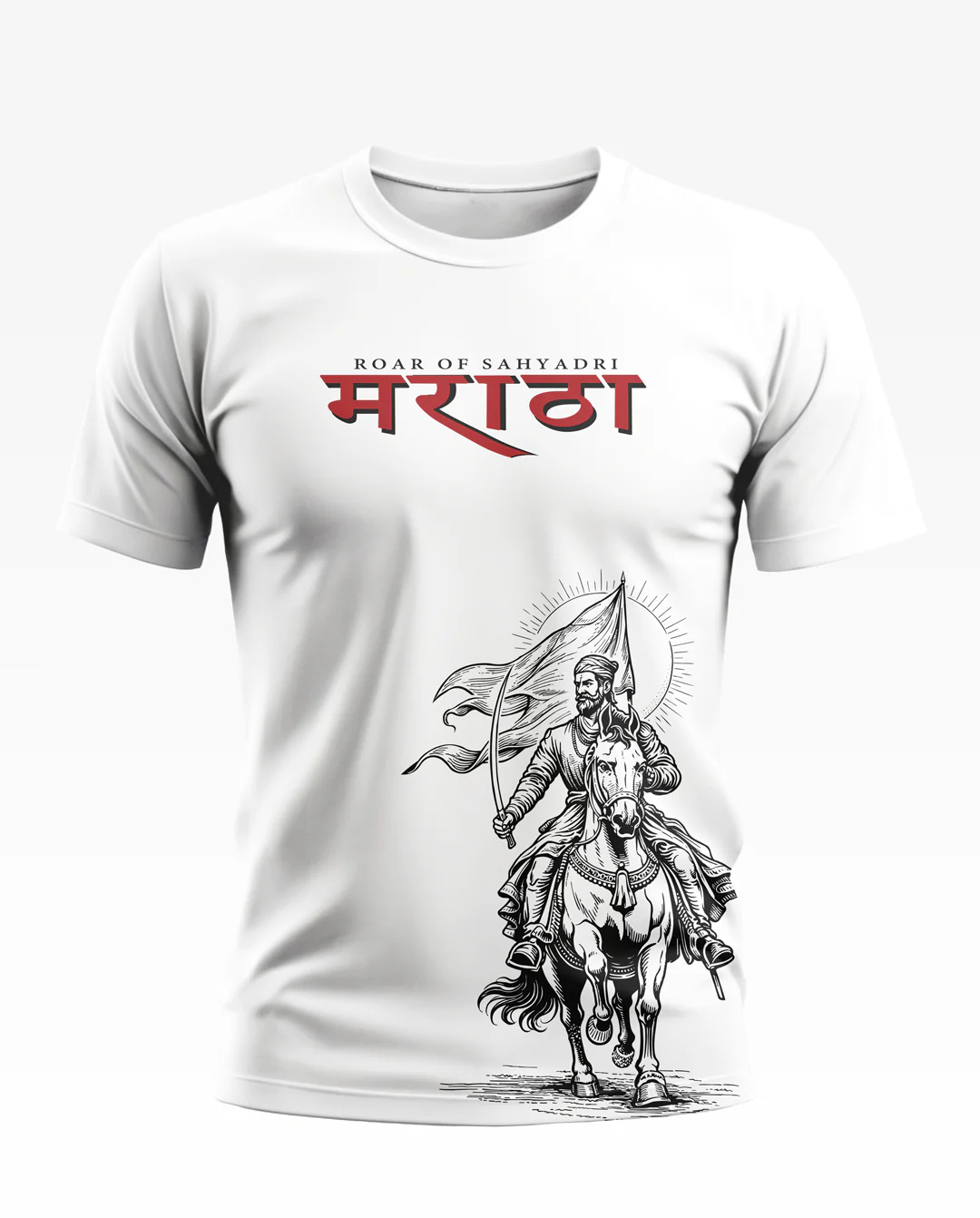 Maratha Roar of Sahyadri Soft Cotton T-shirt - Image 3