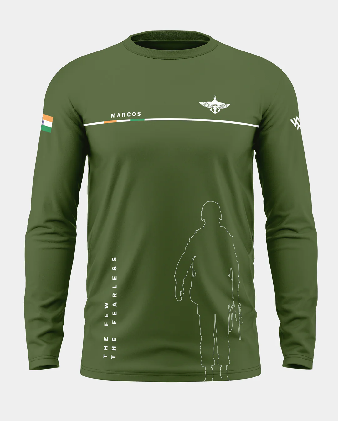 Marcos Army Cotton Full Sleeve T-shirt - Image 3