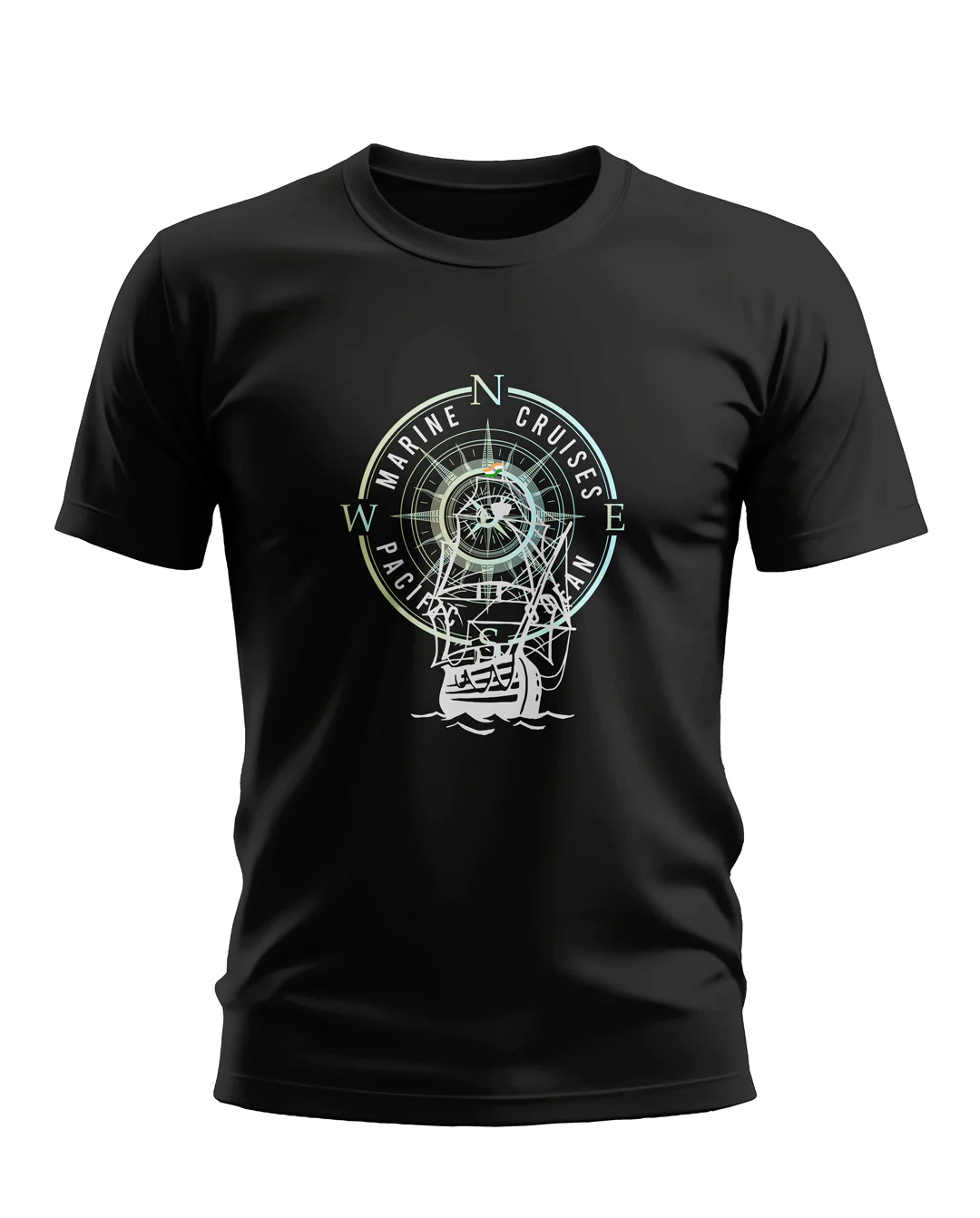 Marine Cruises Compass Style Soft Cotton T-shirt - Image 2