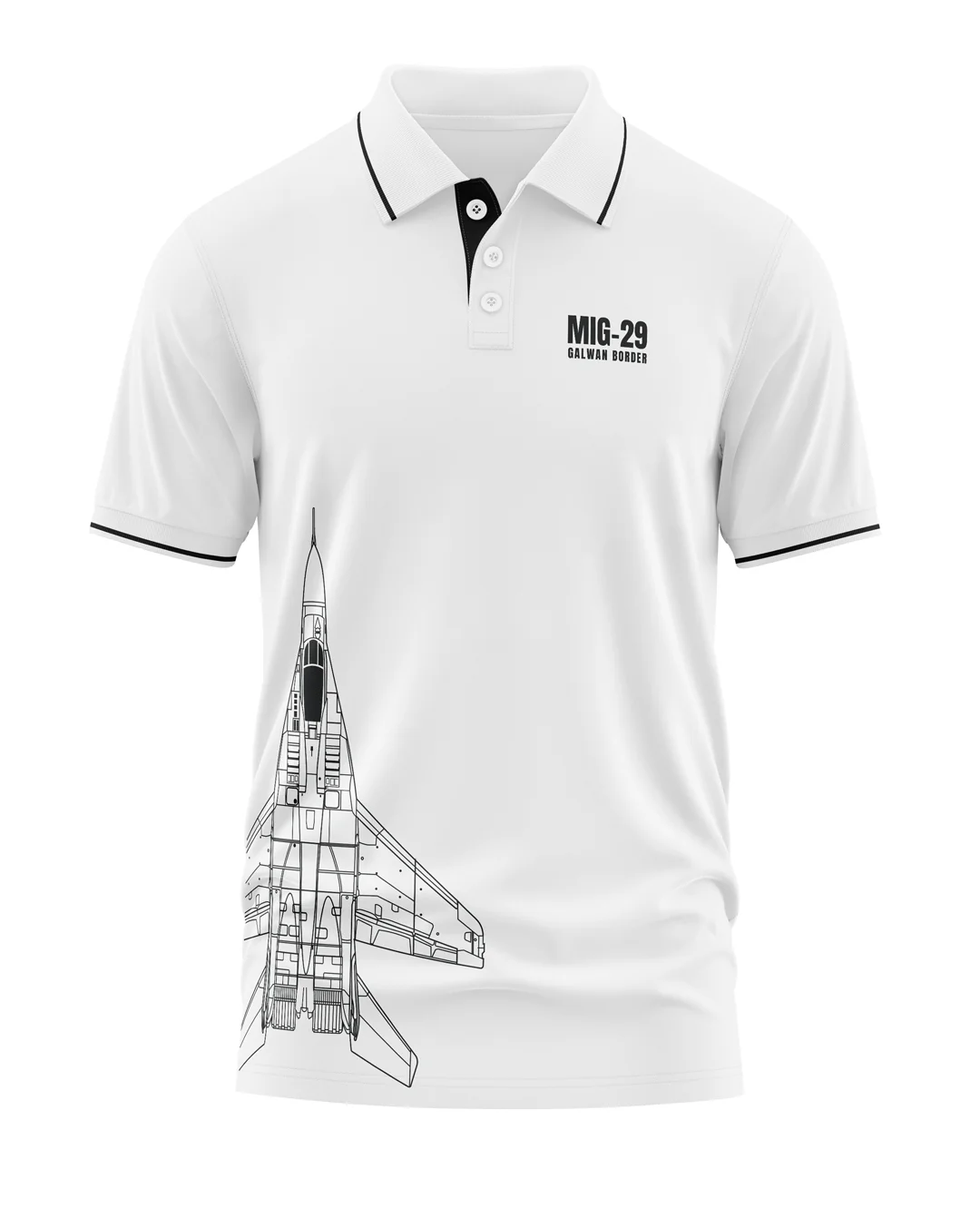Mig-29 Galwan Border Polo Collar T-Shirt