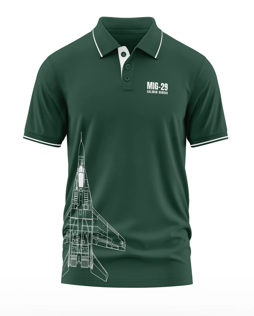 Mig-29 Galwan Border Polo Collar T-Shirt - Image 3