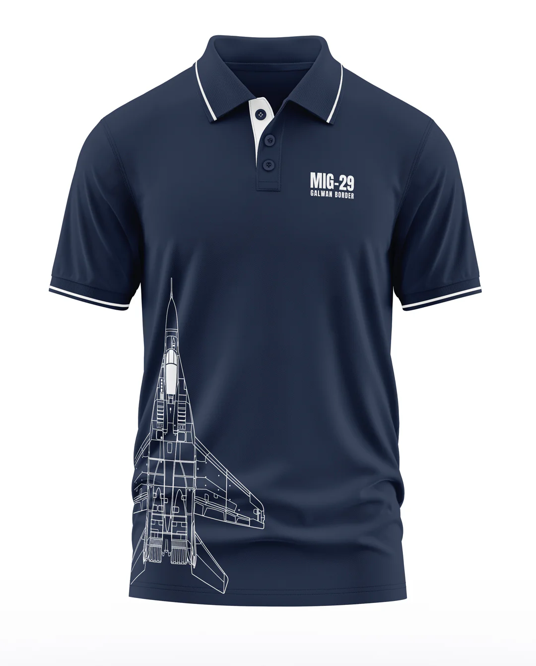 Mig-29 Galwan Border Polo Collar T-Shirt - Image 4