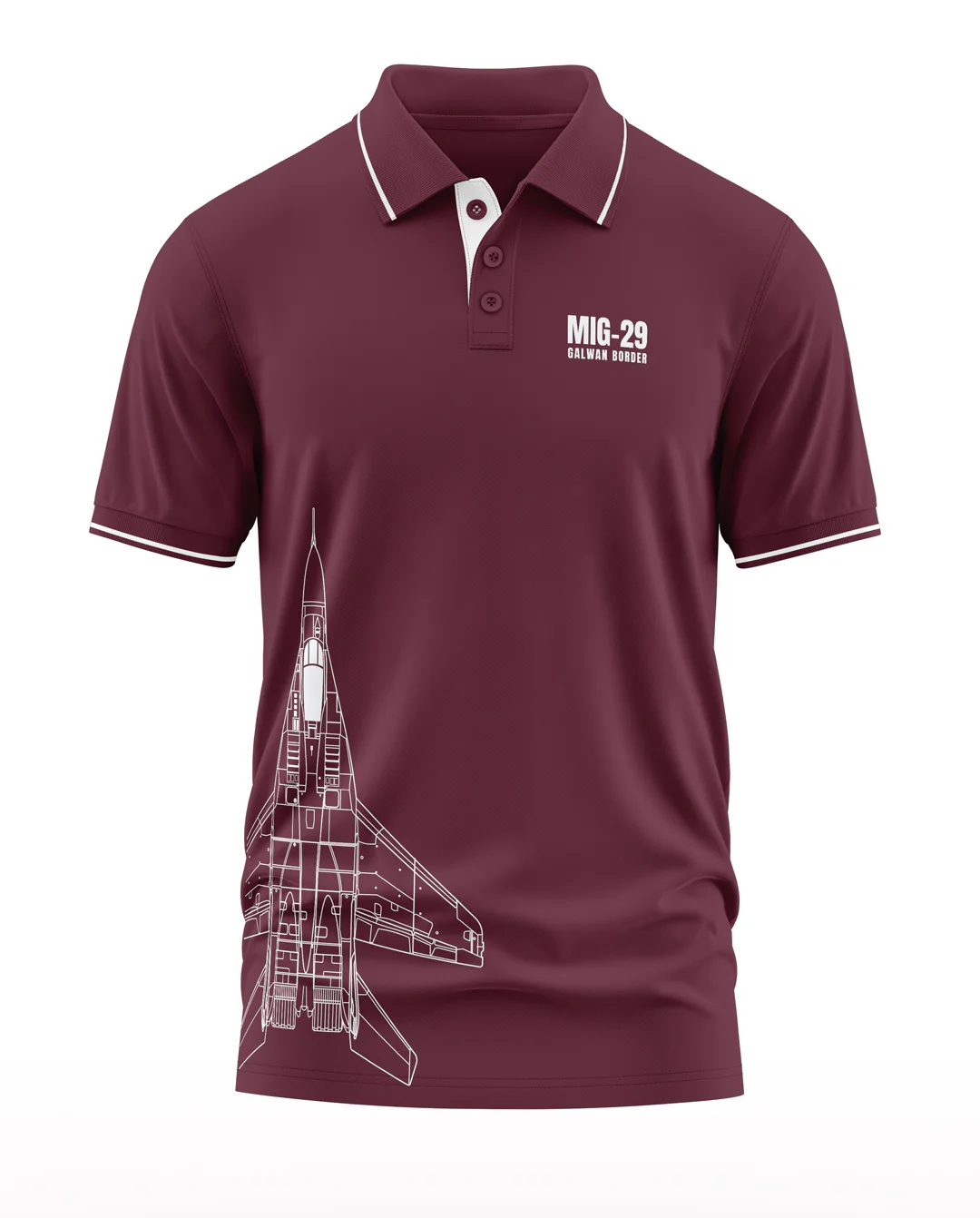 Mig-29 Galwan Border Polo Collar T-Shirt - Image 5
