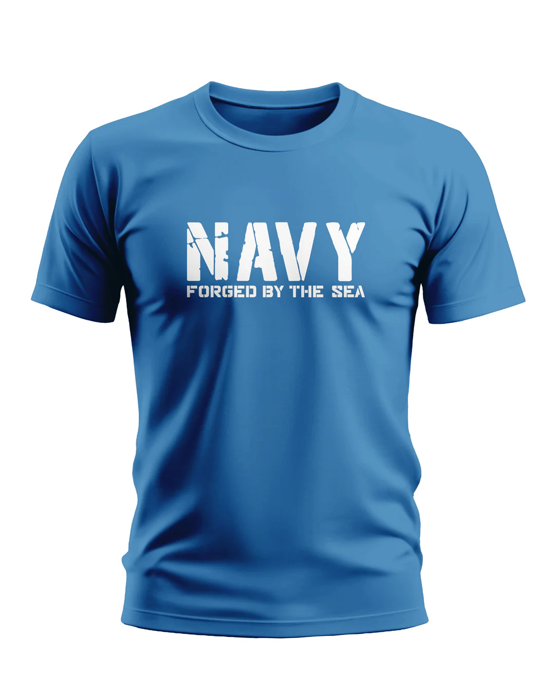 Navy Forged By The Sea Soft Cotton T-shirt - Image 3